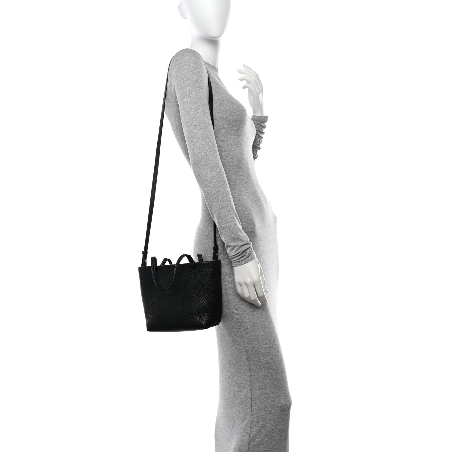 The Row Grained Calfskin Small Park Tote Black 2 of 16