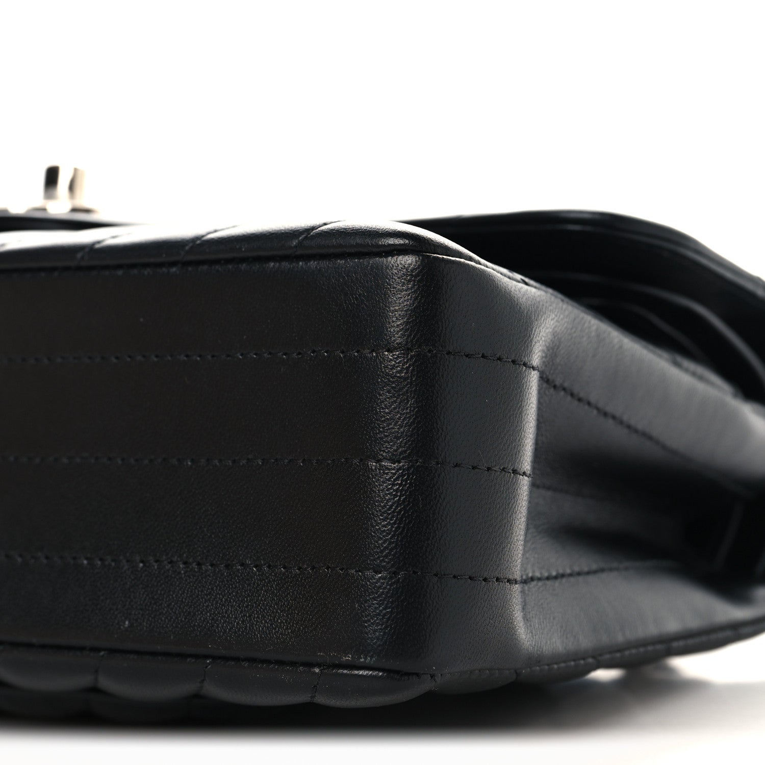 Chanel Lambskin Chevron Quilted Small Double Flap Black 1884679