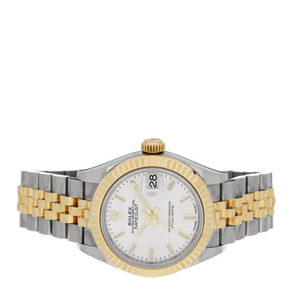 Rolex Stainless Steel 18K Yellow Gold 28mm Oyster Perpetual Datejust Watch Silver 279173 2 of 4