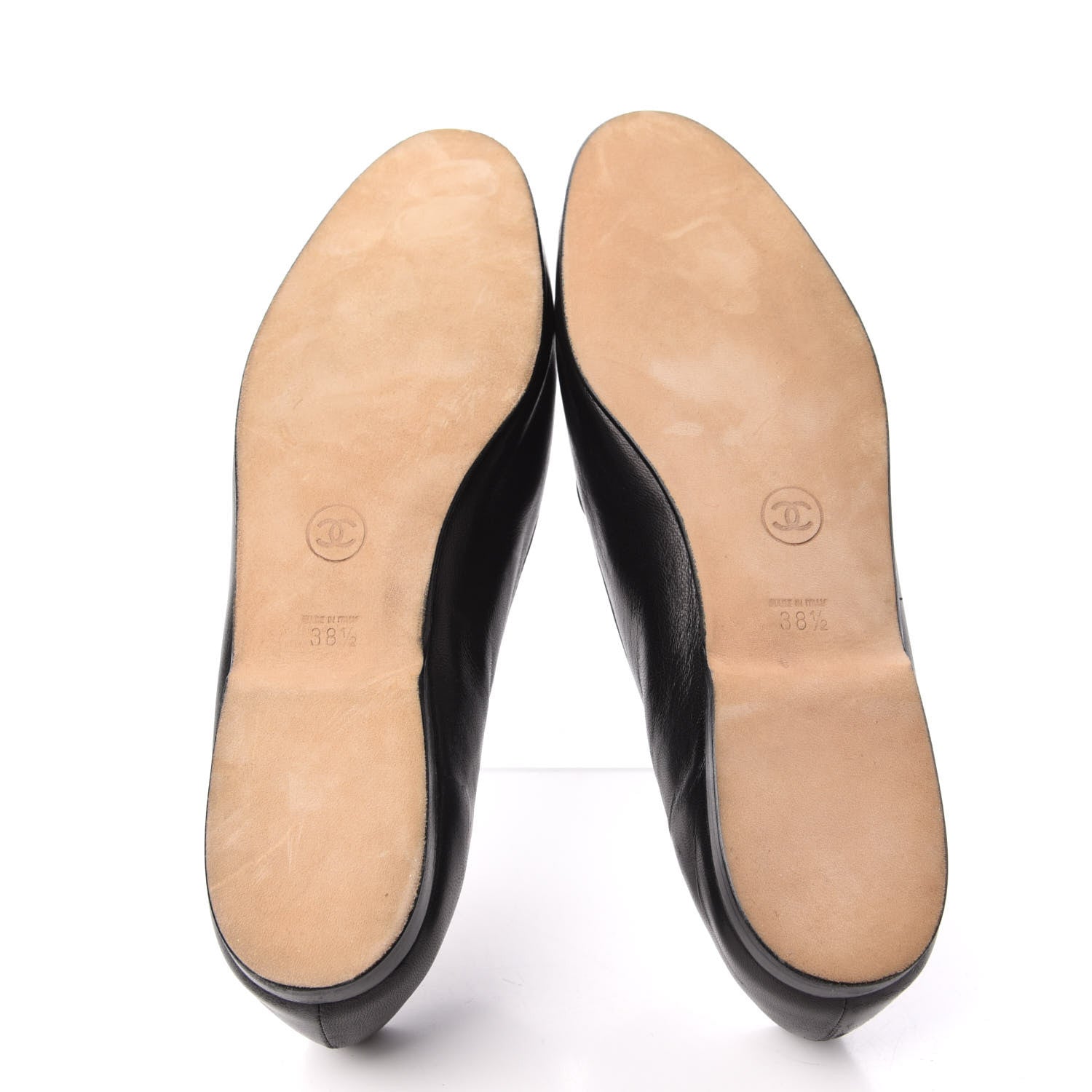 Chanel Lambskin CC Loafers 38.5 Black 5 of 7