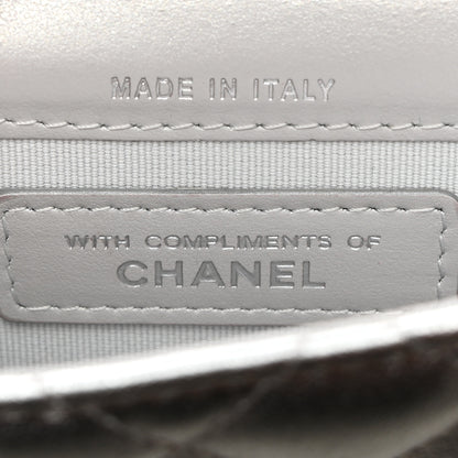Chanel Metallic Goatskin Quilted Star Flap Waist Belt Bag Silver 7 of 12