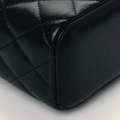 Chanel Lambskin Quilted Mini Pearl Crush Vanity Case With Chain Black 9 of 11