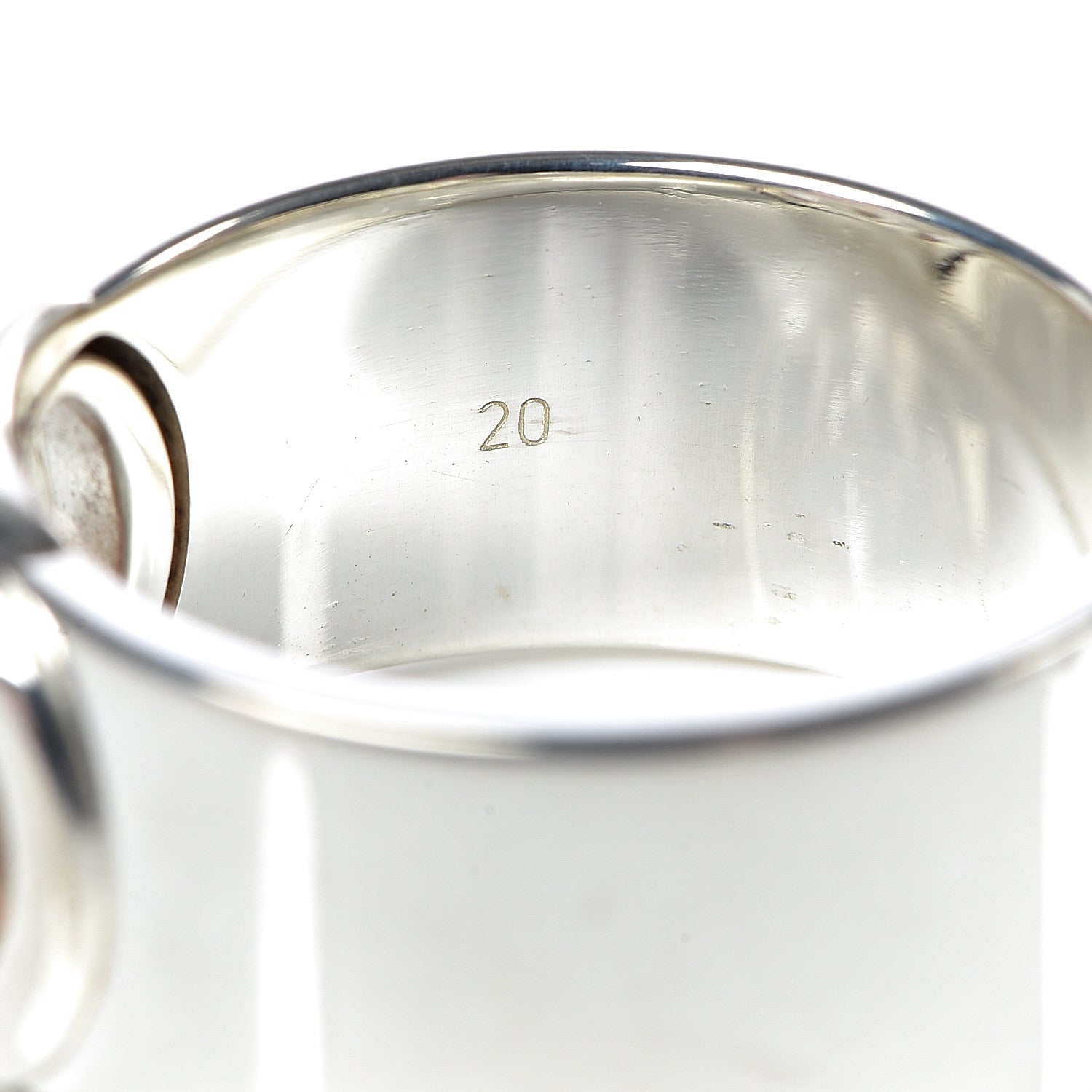 Gucci Sterling Silver 10mm Interlocking G Band Ring 60 9 7 of 7