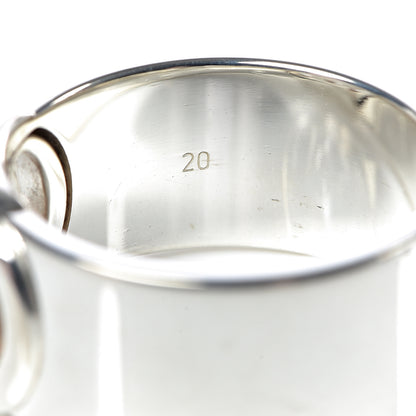 Gucci Sterling Silver 10mm Interlocking G Band Ring 60 9 7 of 7