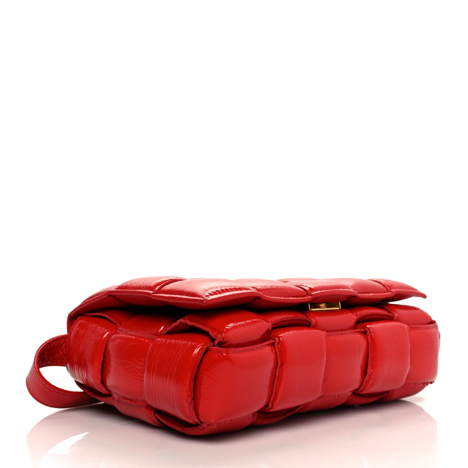 Bottega Veneta Textured Deerskin Maxi Intrecciato Padded Cassette Crossbody Bag Chili 4 of 9