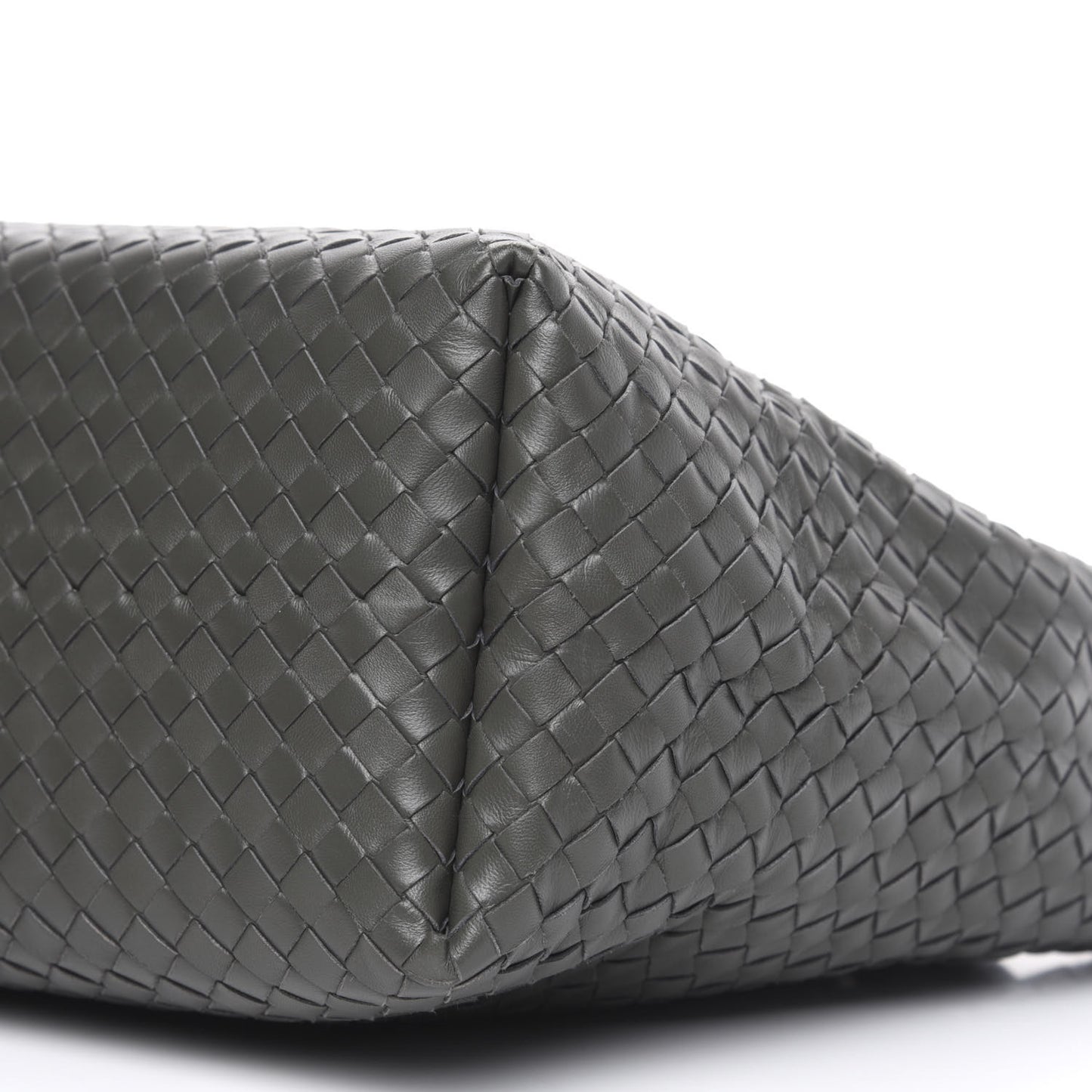 Nappa Intrecciato Medium Garda Bag Light Grey