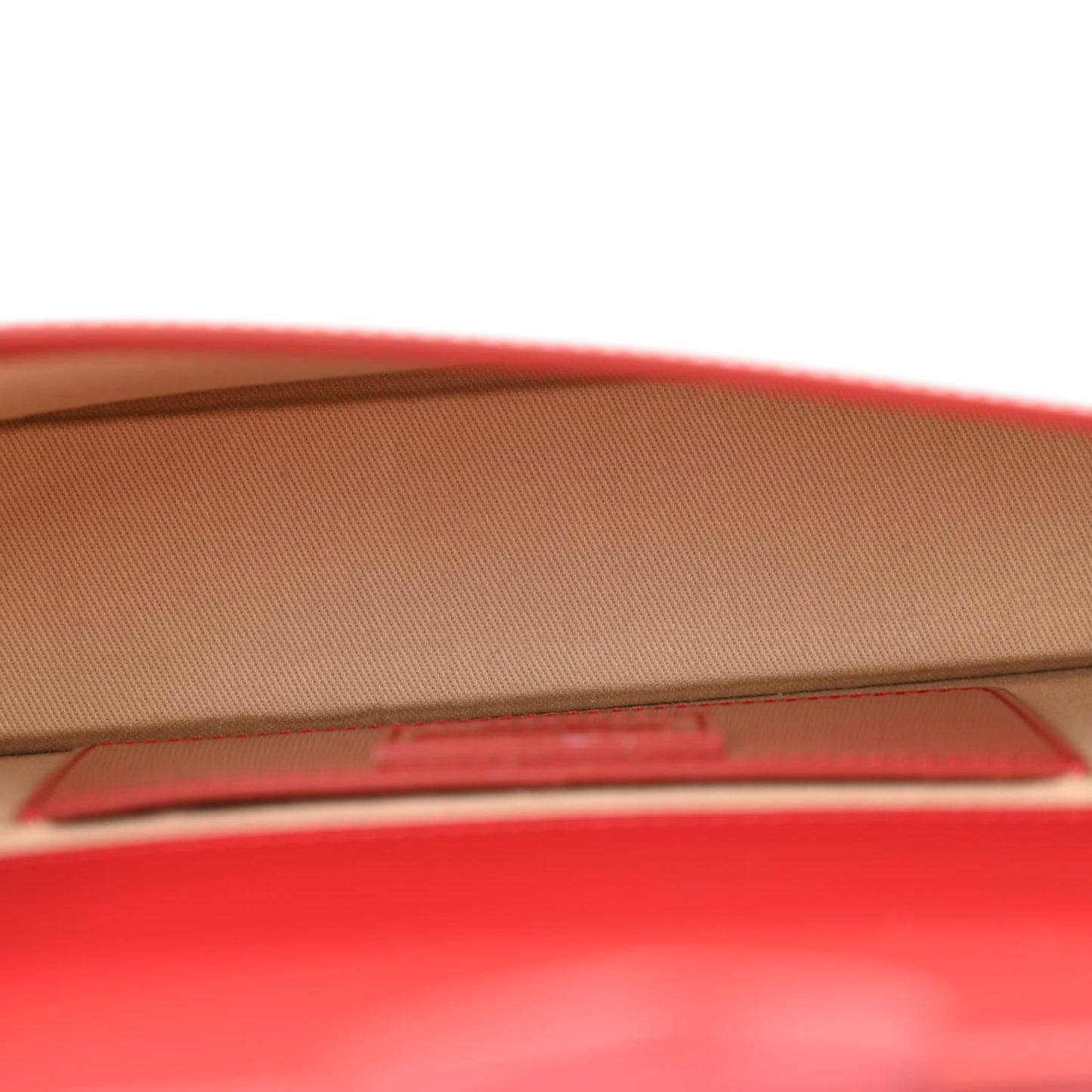 Glazed Calfskin Le Bambino Long Red