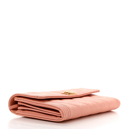Chanel Caviar Quilted Large Boy Gusset Flap Wallet Rose Claire 4 of 8