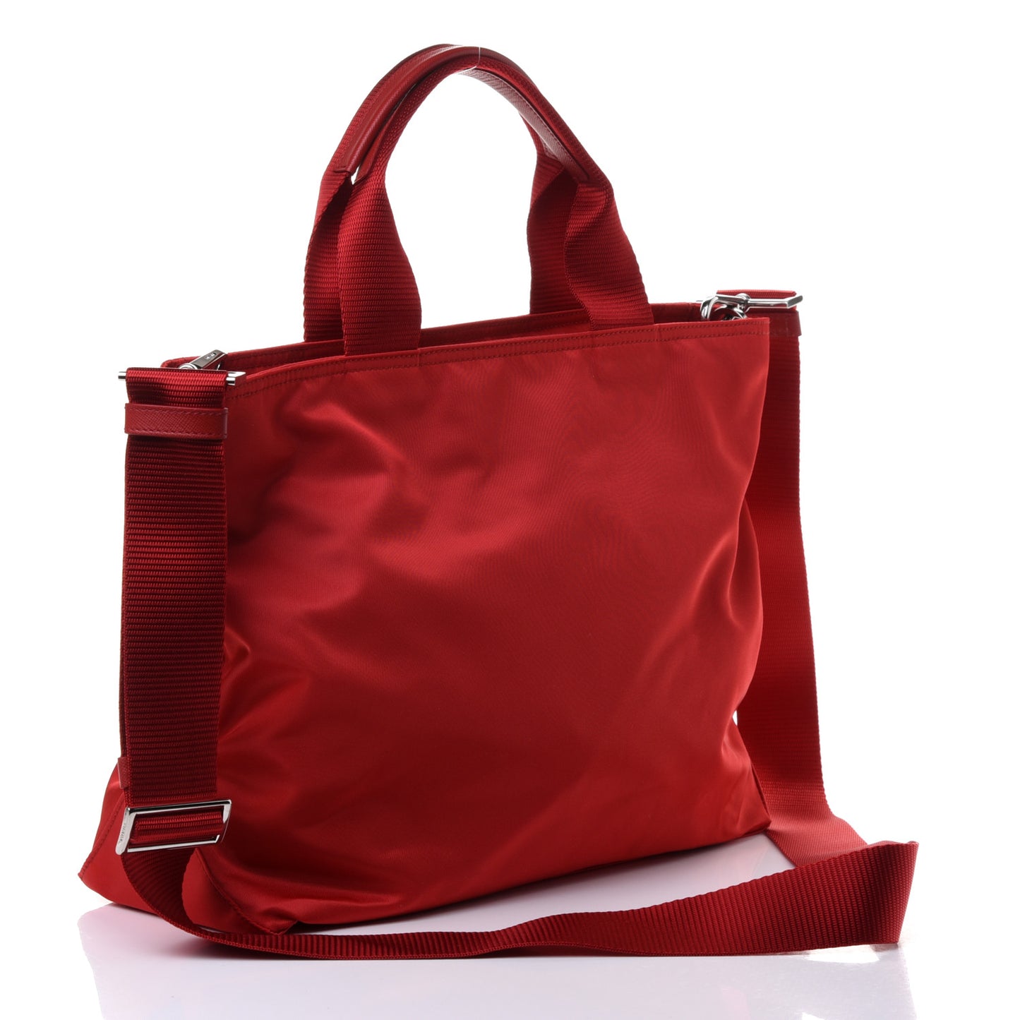 Tessuto Nylon Tote Rosso