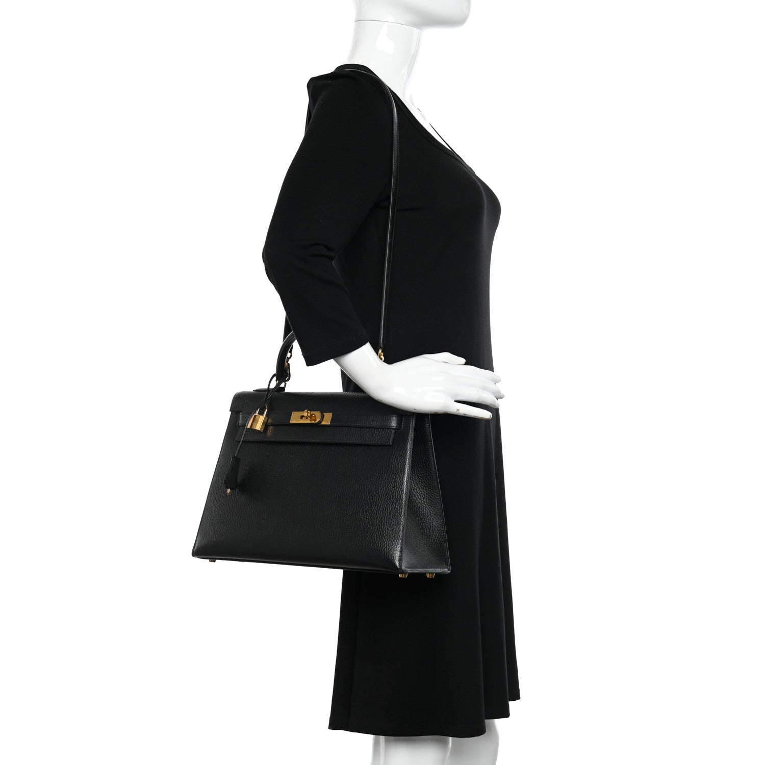 Hermes Ardennes Kelly Sellier 32 Black 2 of 16