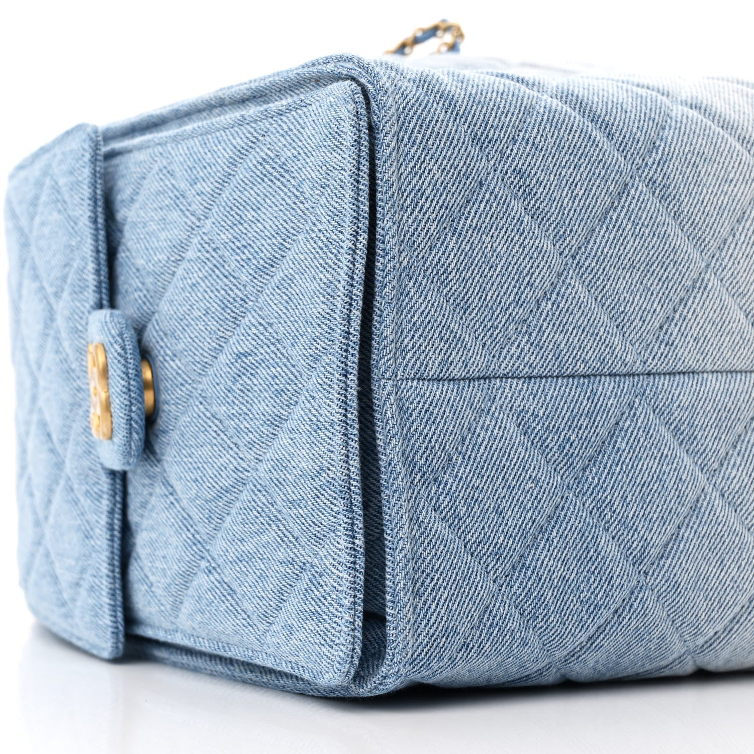 Chanel Washed Denim Quilted Medium Chanel 25 Handbag Blue 11 of 13