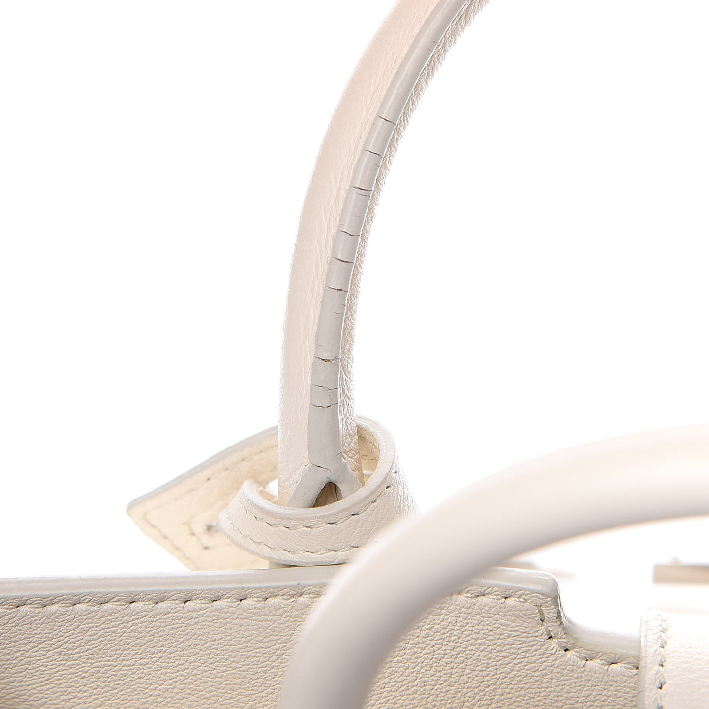 Smooth Calfskin Heart Embroidered Baby Monogram Downtown Cabas New Milk