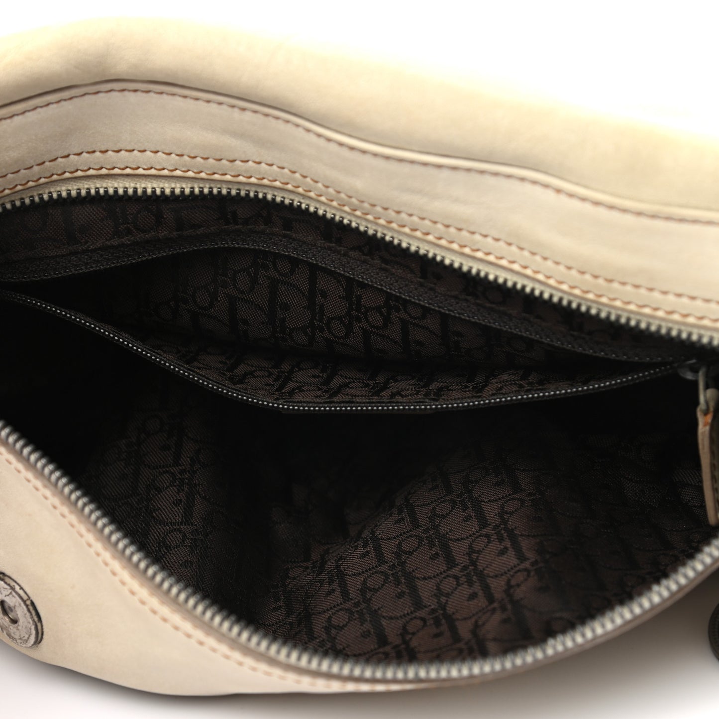 Calfskin Medium Gaucho Double Saddle Bag Ivory