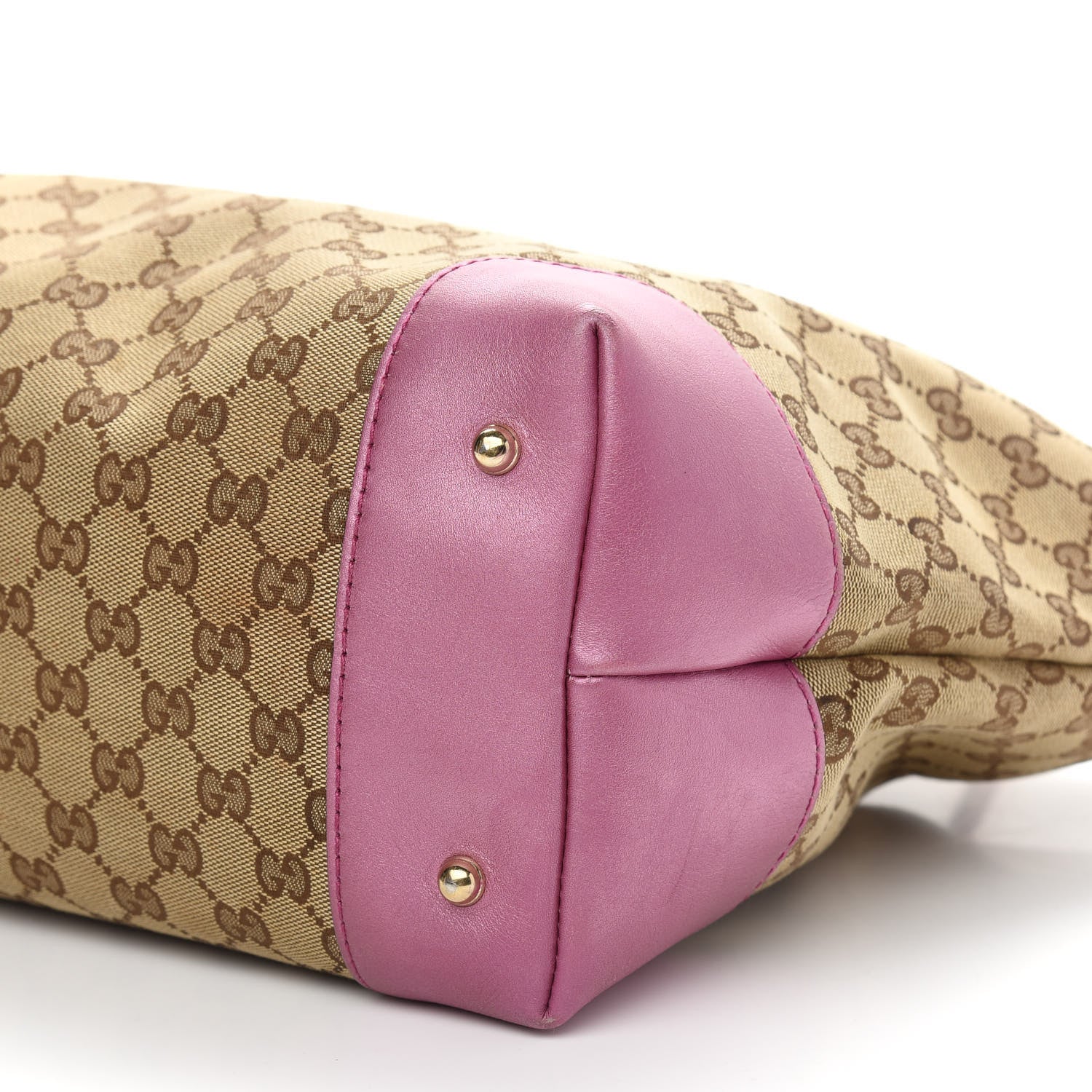 Gucci Monogram Large Heart Bit Charm Top Handle Tote Pink 10 of 10