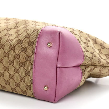 Gucci Monogram Large Heart Bit Charm Top Handle Tote Pink 10 of 10