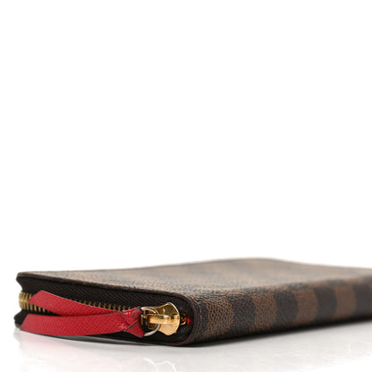 Louis Vuitton Damier Ebene Clemence Wallet Cherry 6 of 9