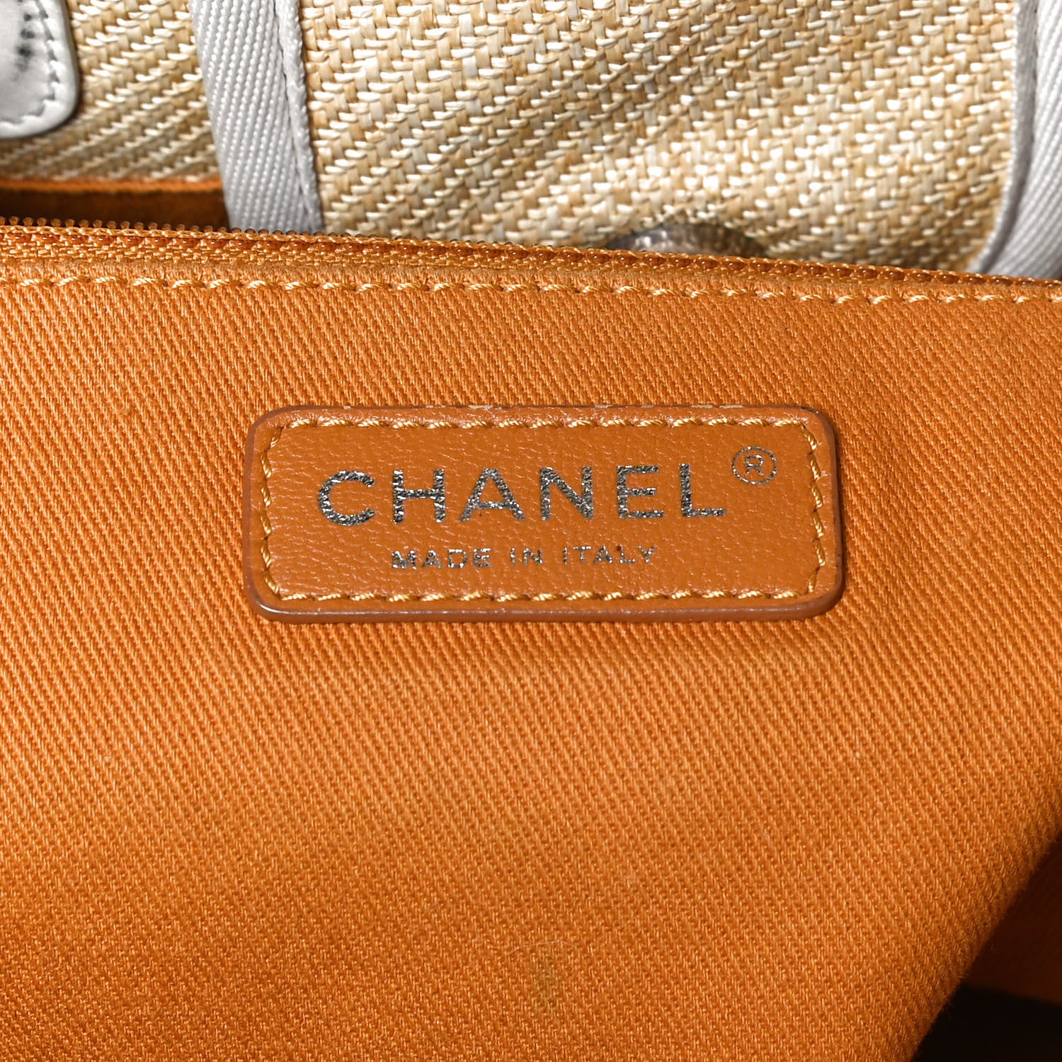 Chanel Woven Straw Raffia Medium Deauville Tote 6 of 12