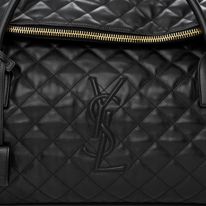 Saint Laurent Calfskin Quilted ES Giant Travel Bag Black 8 of 10