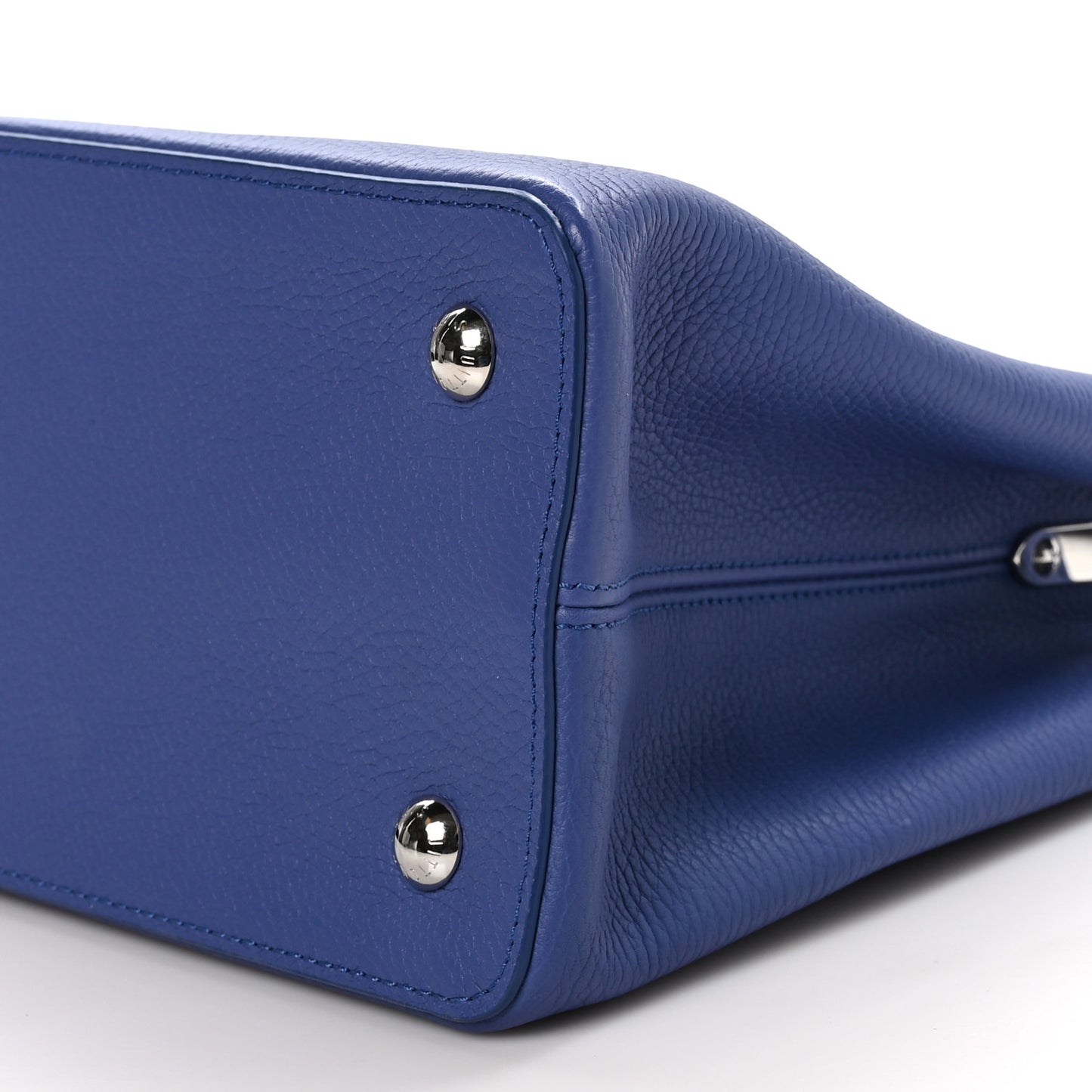 Taurillon Snakeskin Capucines MM Denim