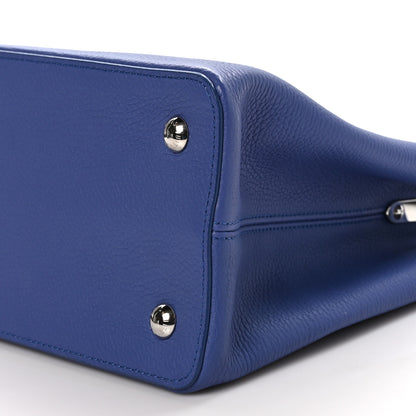 Louis Vuitton Taurillon Snakeskin Capucines MM Denim 10 of 11