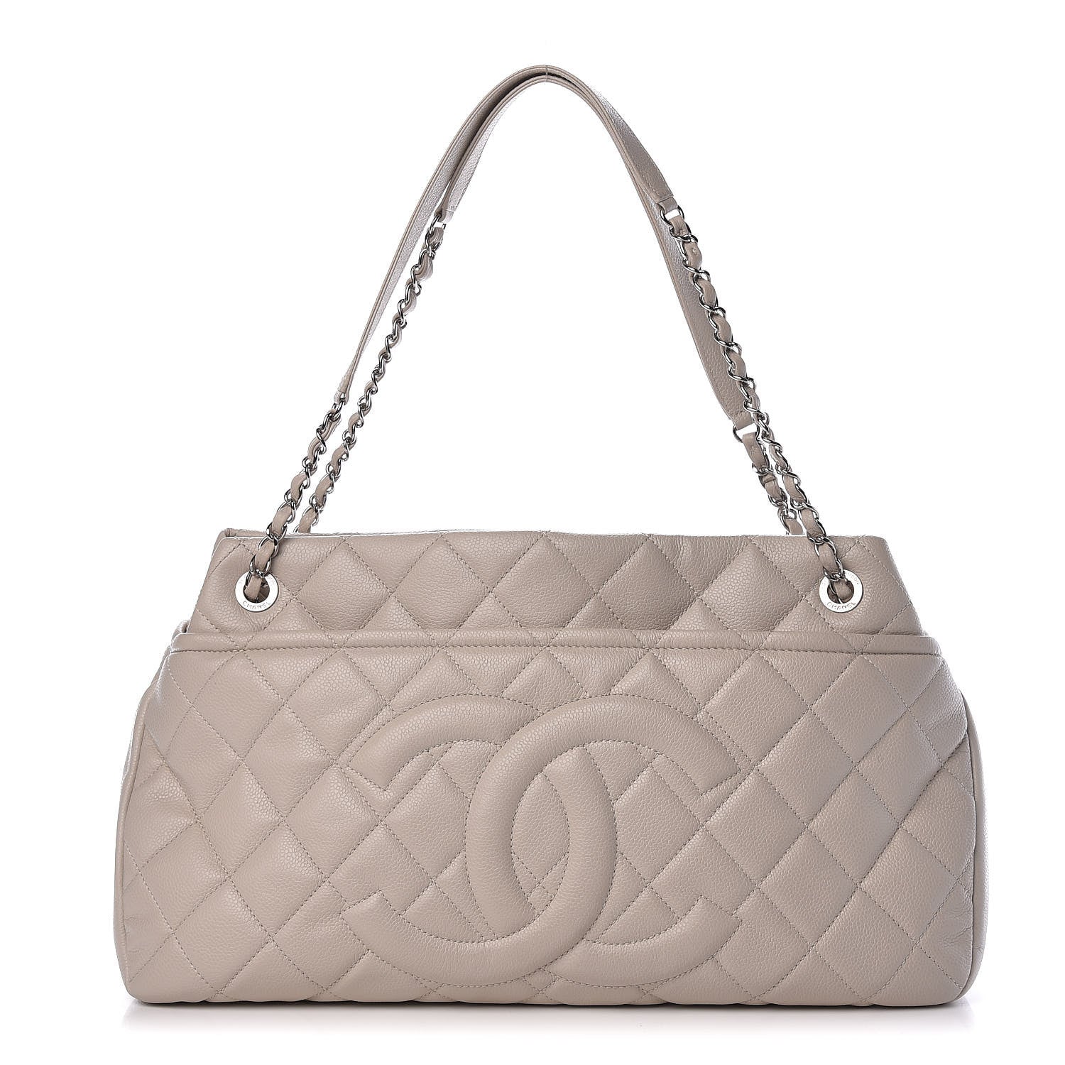 Chanel Caviar Quilted Timeless CC Soft Tote Off White 1 of 13