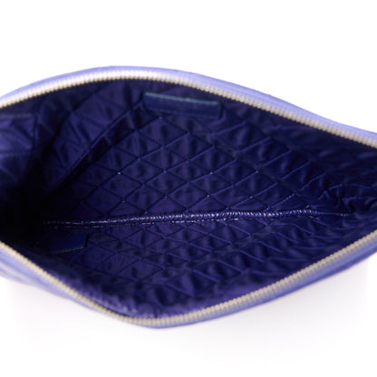 Chanel Lambskin Quilted Medium Cosmetic Case Purple 5 of 8