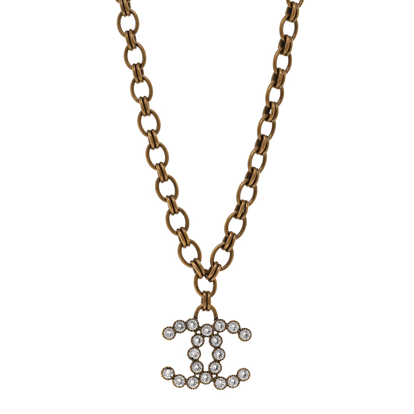 Crystal CC City Of Lights Necklace Gold