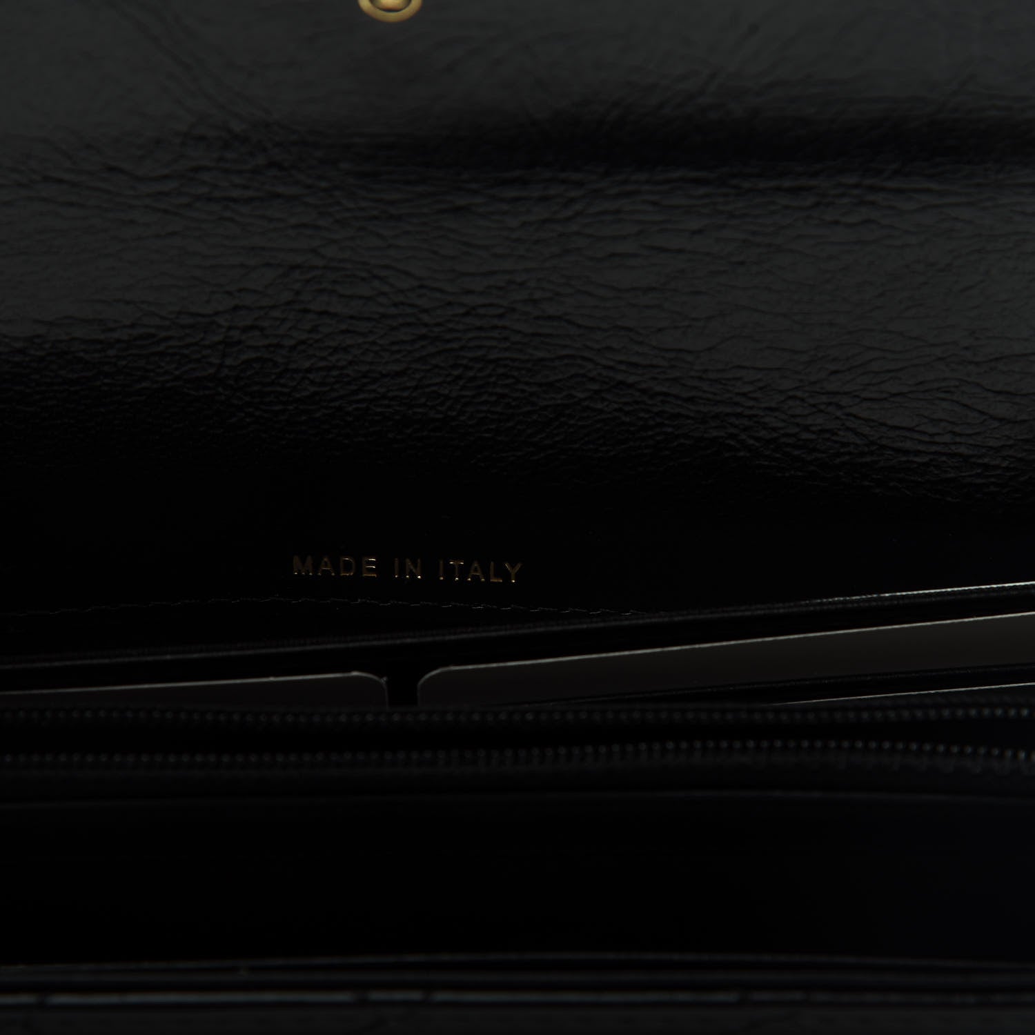 Chanel Goatskin Stitched Golden CC Flap Wallet Black 7 of 8
