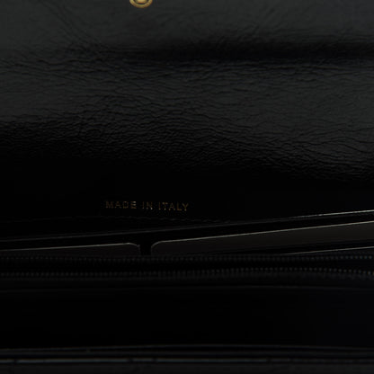 Chanel Goatskin Stitched Golden CC Flap Wallet Black 7 of 8