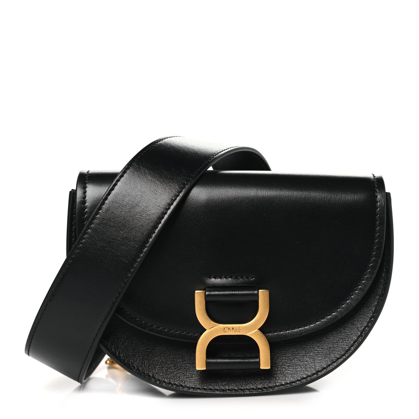 Smooth Calfskin Mini Marcie Flap Bag Black