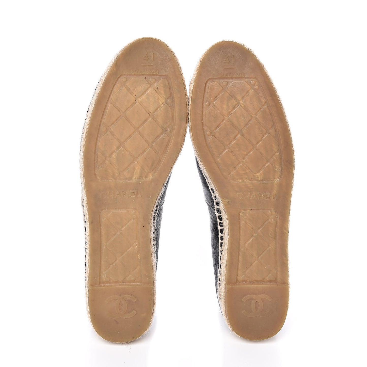 Lambskin CC Espadrilles 41 Black