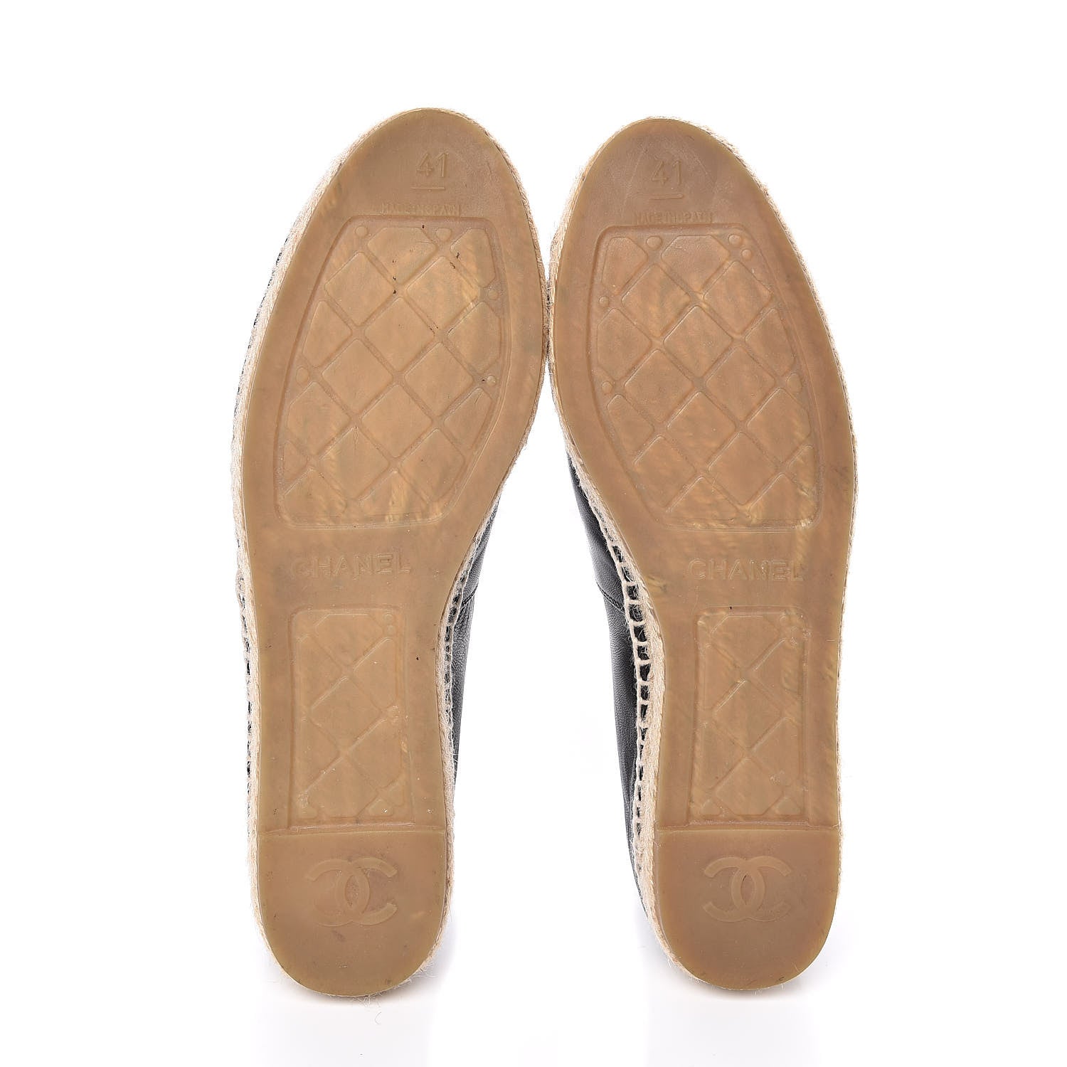 Chanel Lambskin CC Espadrilles 41 Black 5 of 11
