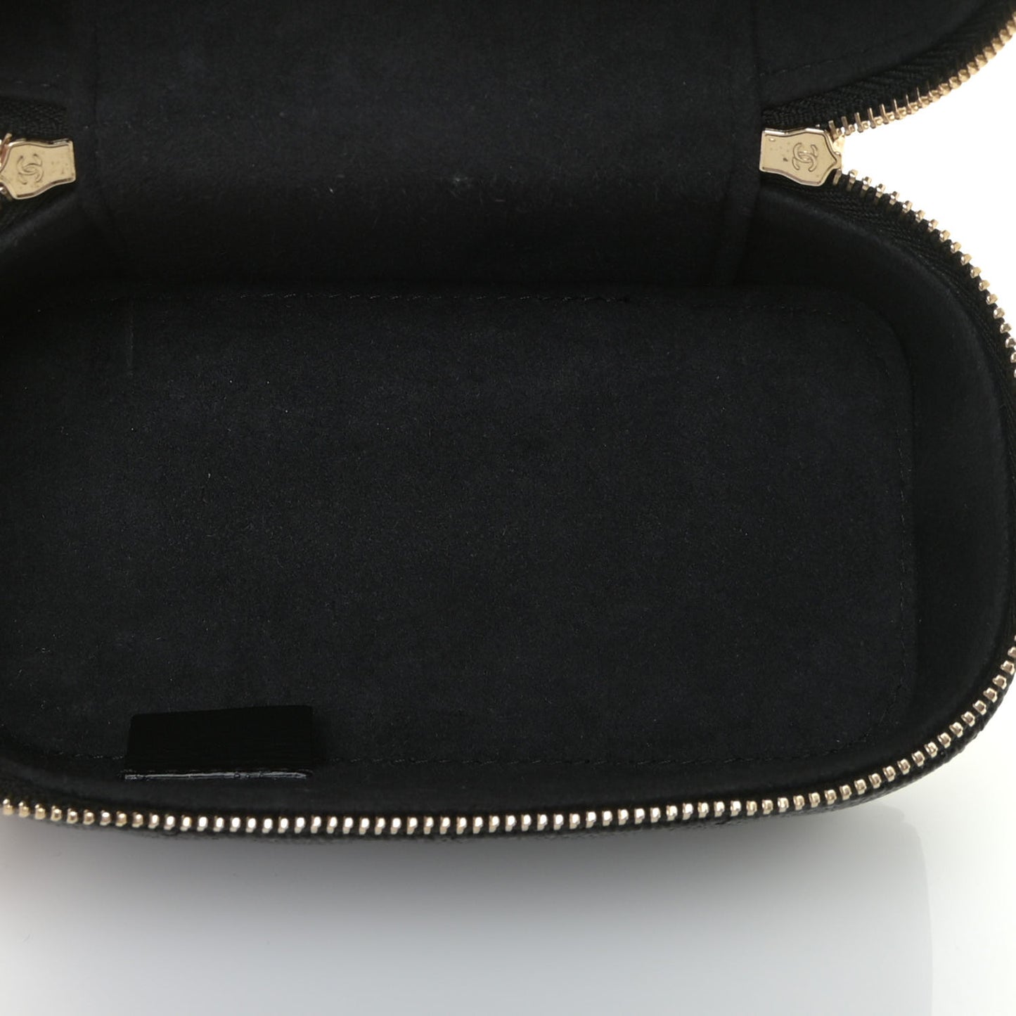 Caviar Quilted CC Vanity Cosmetic Case Black