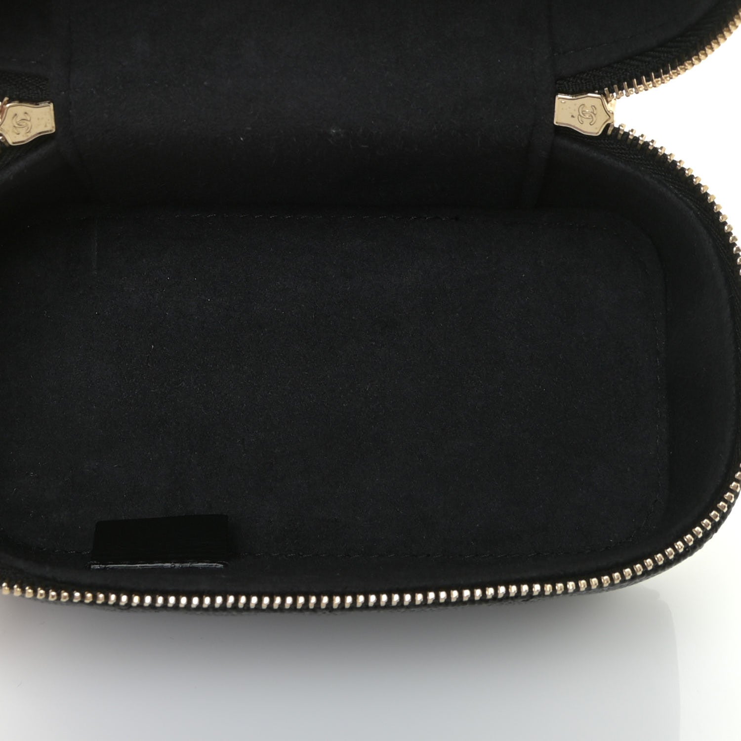 Chanel Caviar Quilted CC Vanity Cosmetic Case Black 4 of 12