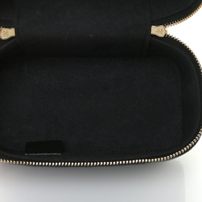 Chanel Caviar Quilted CC Vanity Cosmetic Case Black 4 of 12