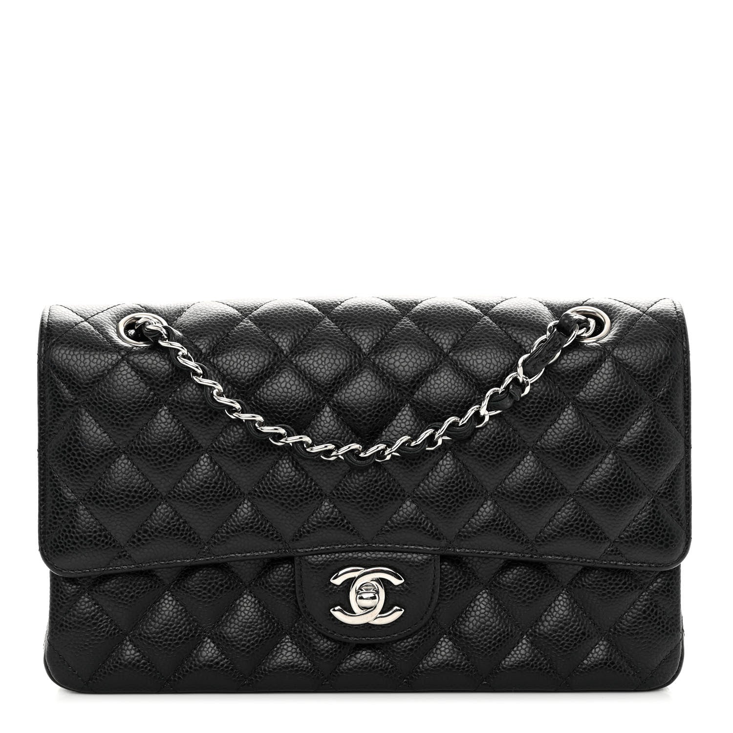 Chanel Caviar Quilted Medium Double Flap Black 1 of 12