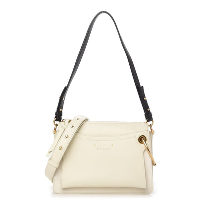 Chloe Calfskin Suede Small Roy Bag Natural White 1 of 9
