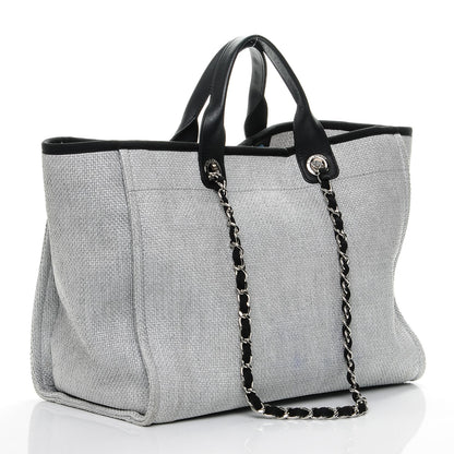 Chanel Canvas Large Deauville Tote Grey 3 of 8