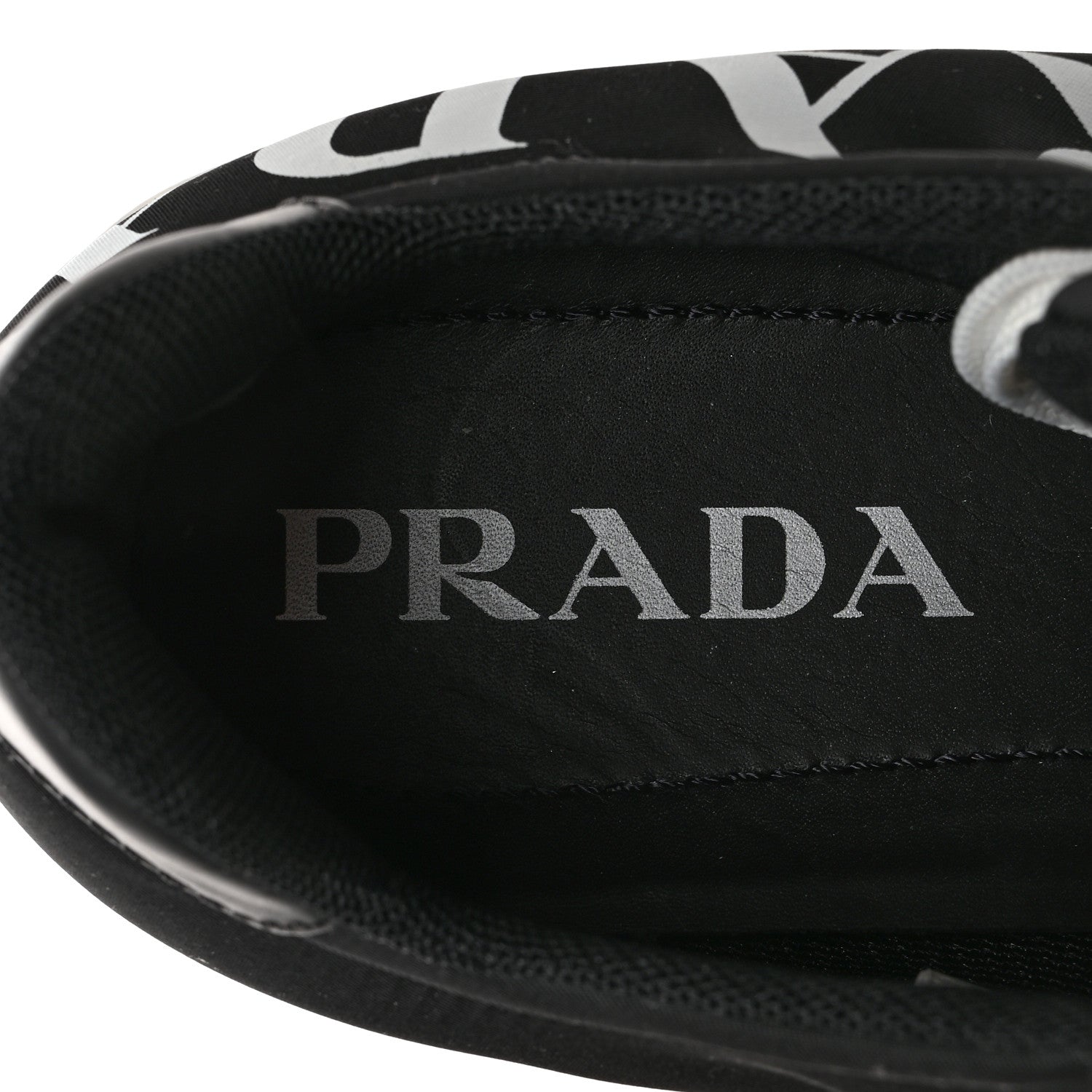 Prada Nylon Gabardine Logo Sneakers 38 Black 6 of 9