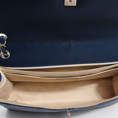 Chanel Calfskin Quilted In The Business Flap Dark Blue 7 of 9