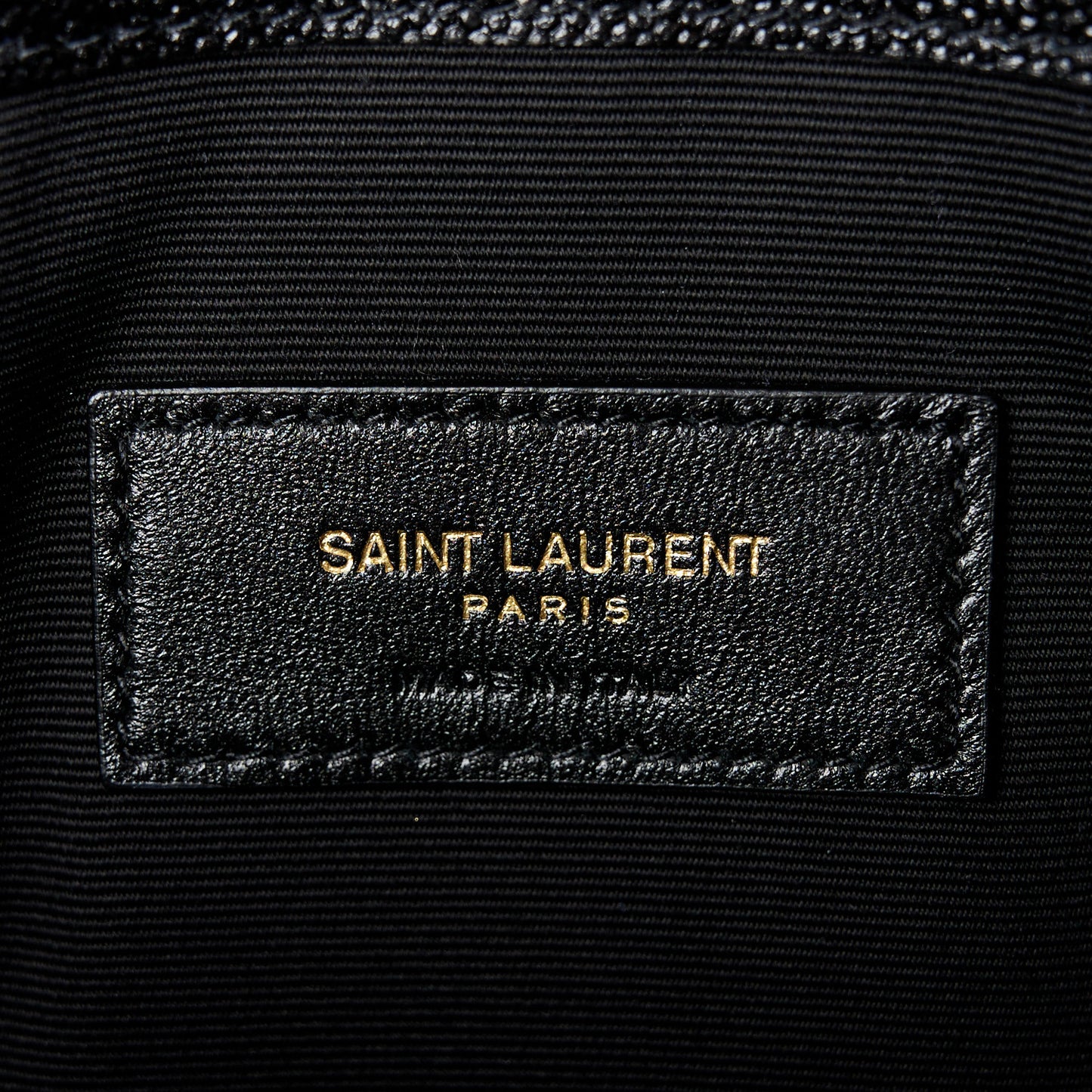 SAINT LAURENT Grain De Poudre Uptown Pouch Black