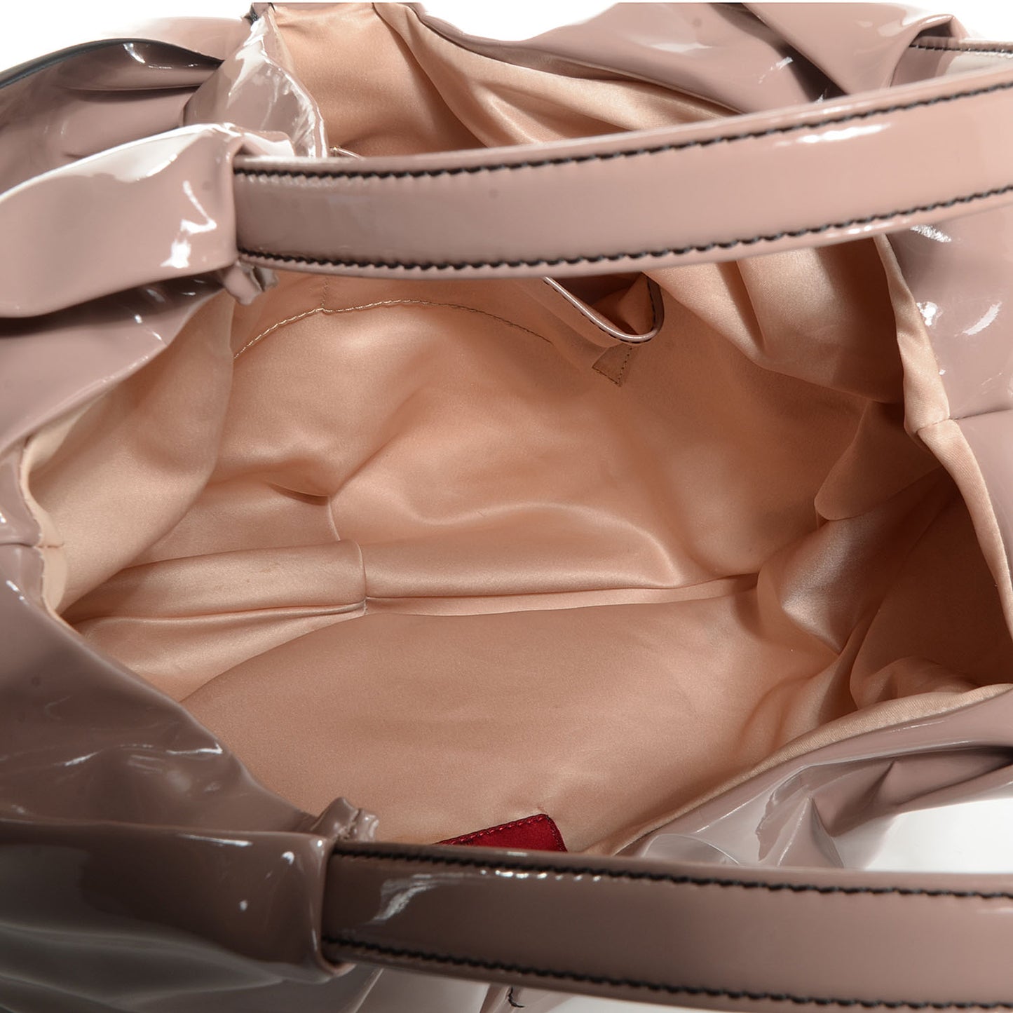 Patent Lacca 360 Bow Hobo Blush