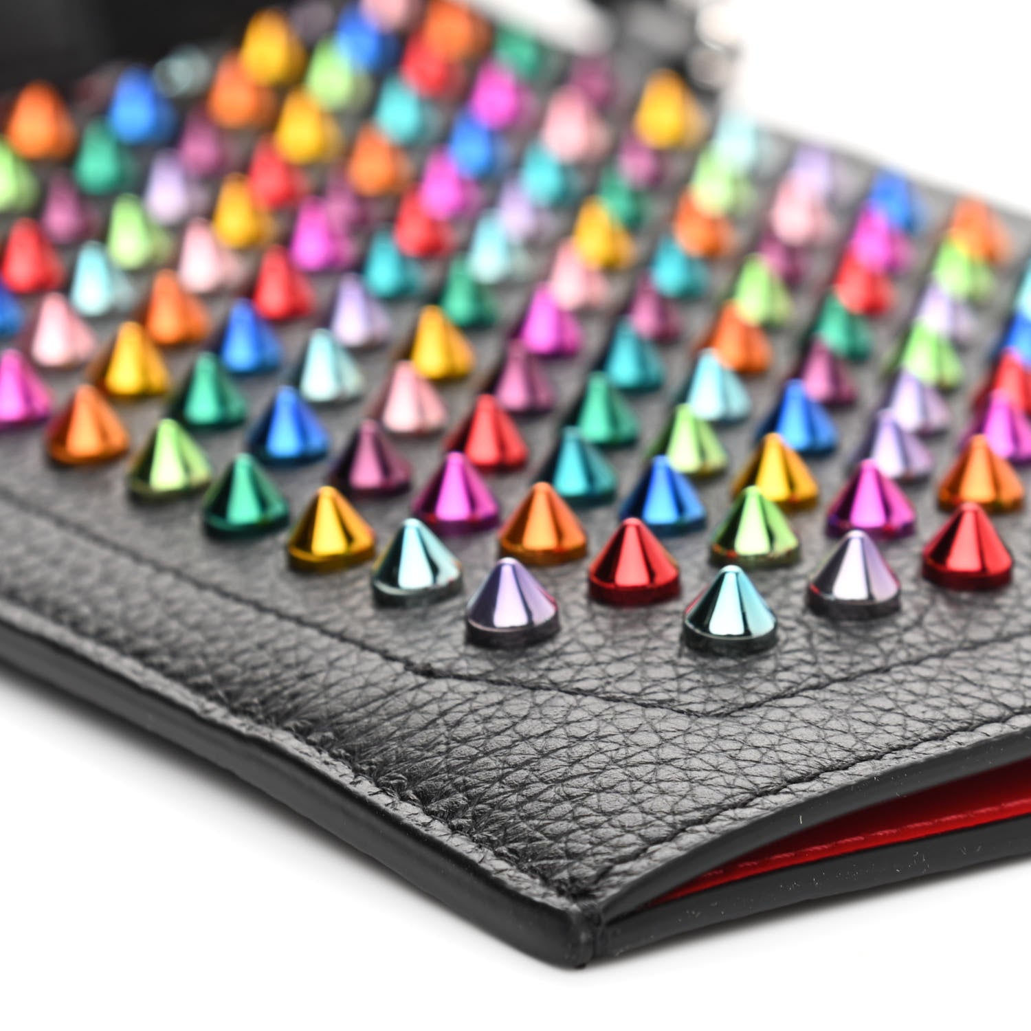 Christian Louboutin Empire Calfskin Spikes Loubilab Clutch Black Multicolor 9 of 10