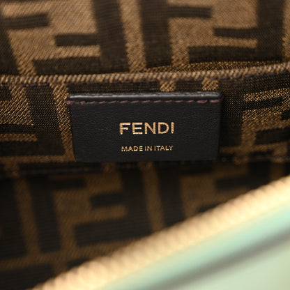 Fendi Vitello King Plexiglass Logo Embossed Mini By The Way Top Handle Boston Bag Menta 5 of 11