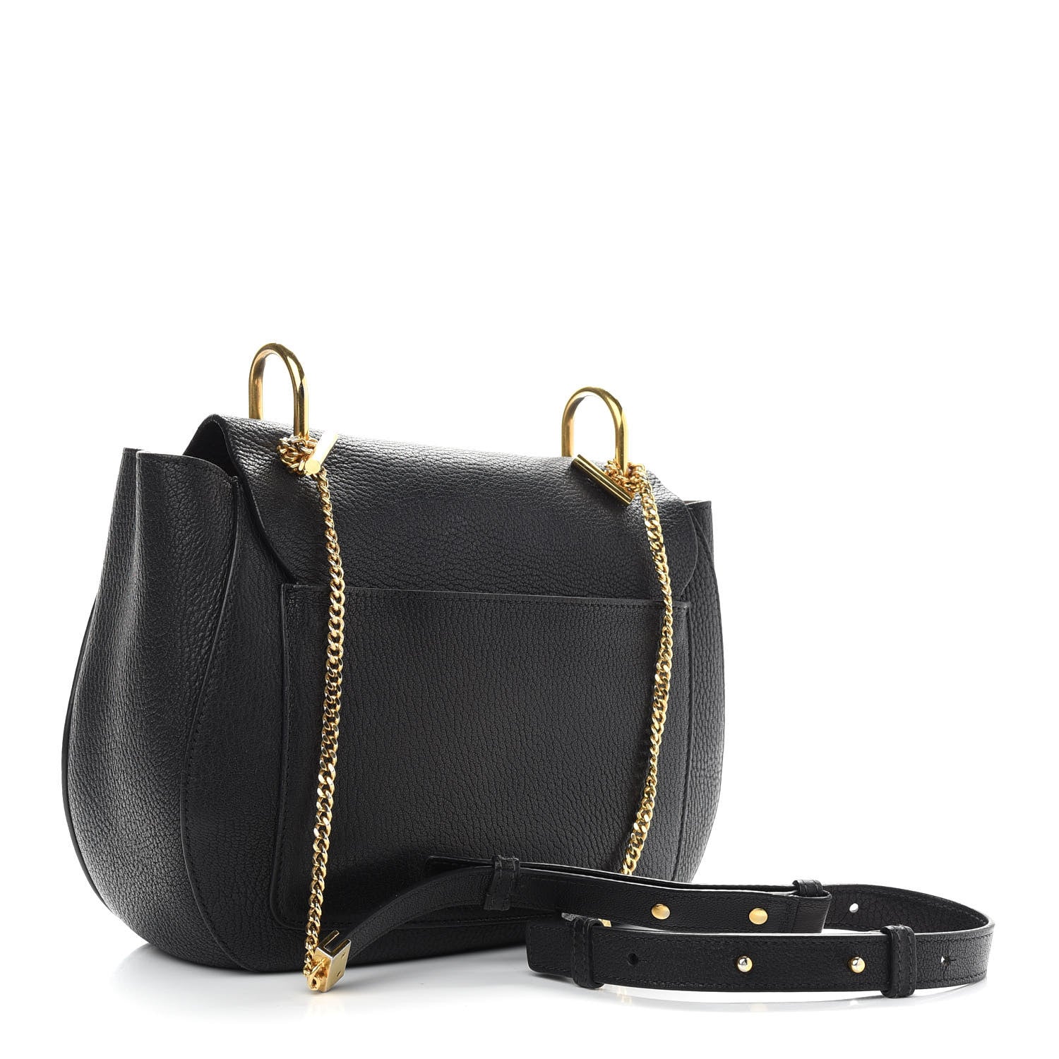 Chloe Grained Lambskin Medium Drew Shoulder Bag Black 2 of 9