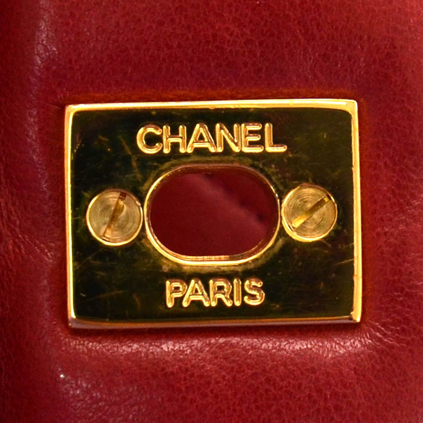 Lambskin Quilted Medium Double Flap Red