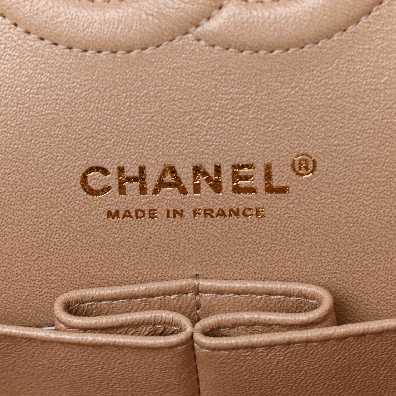 Chanel Iridescent Calfskin Quilted Medium Double Flap Beige 6 of 11