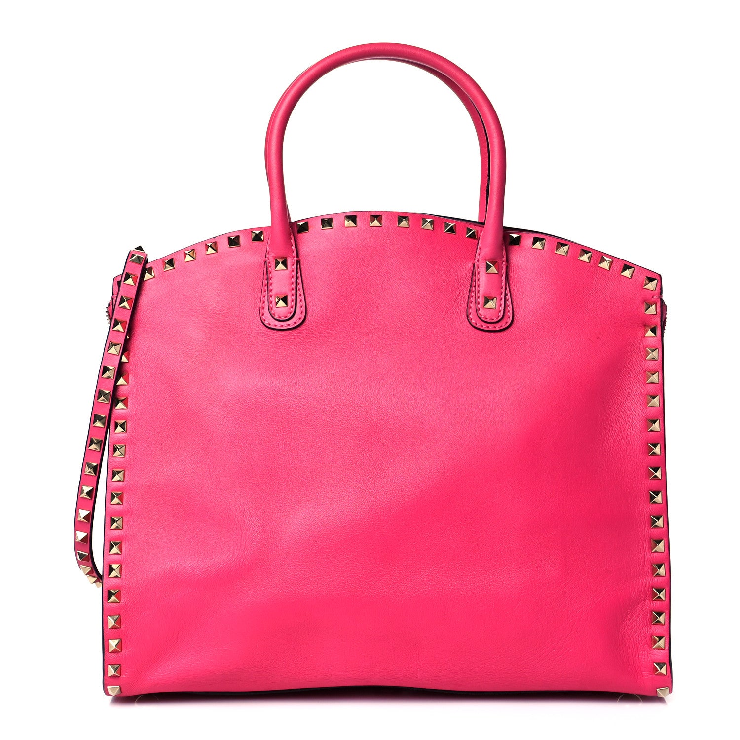 Valentino Garavani Vitello Rockstud Dome Shopper Pop Fuxia 1 of 10