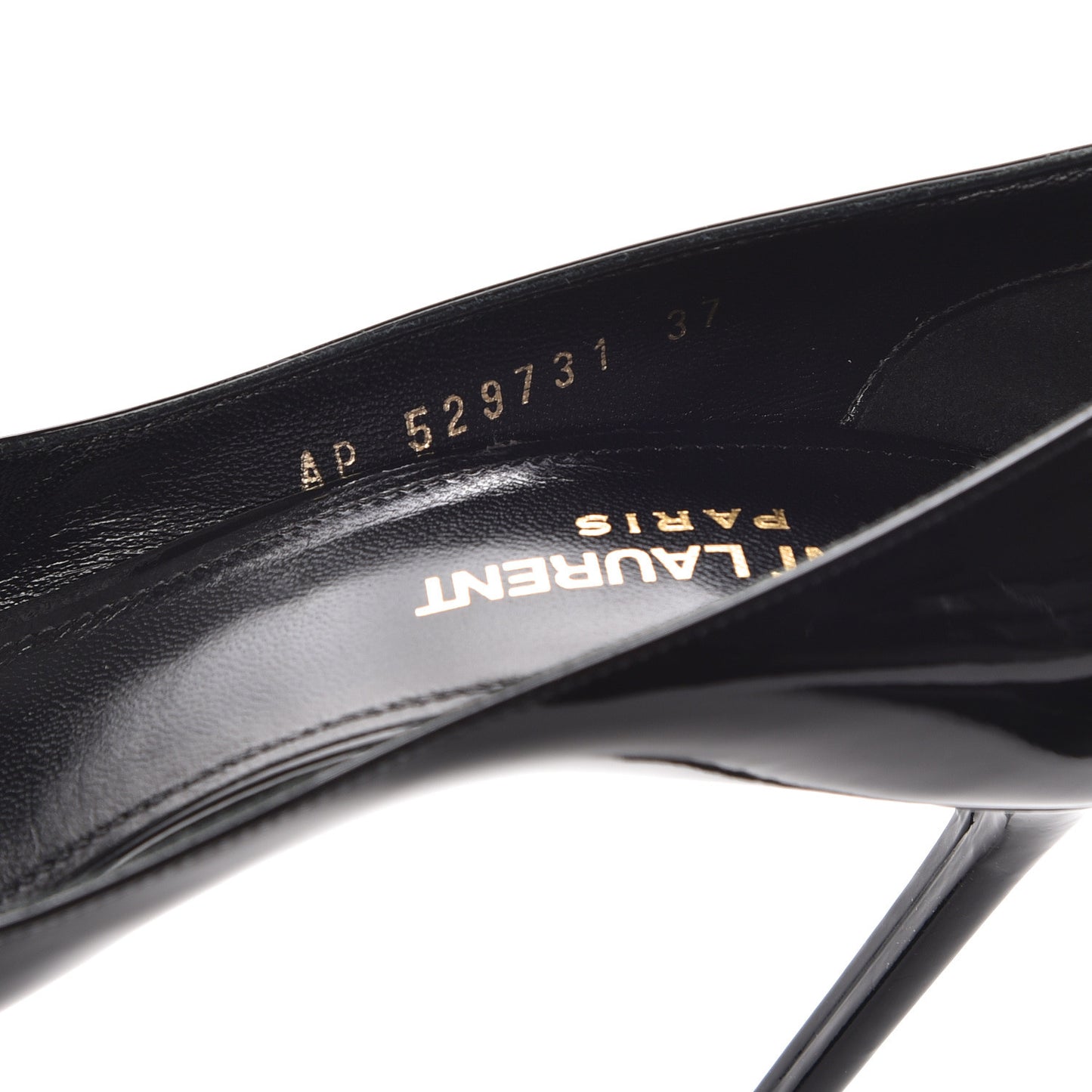 Patent Calfskin Zoe 85 Pumps 37 Black