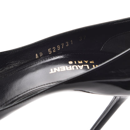 Saint Laurent Patent Calfskin Zoe 85 Pumps 37 Black 8 of 9